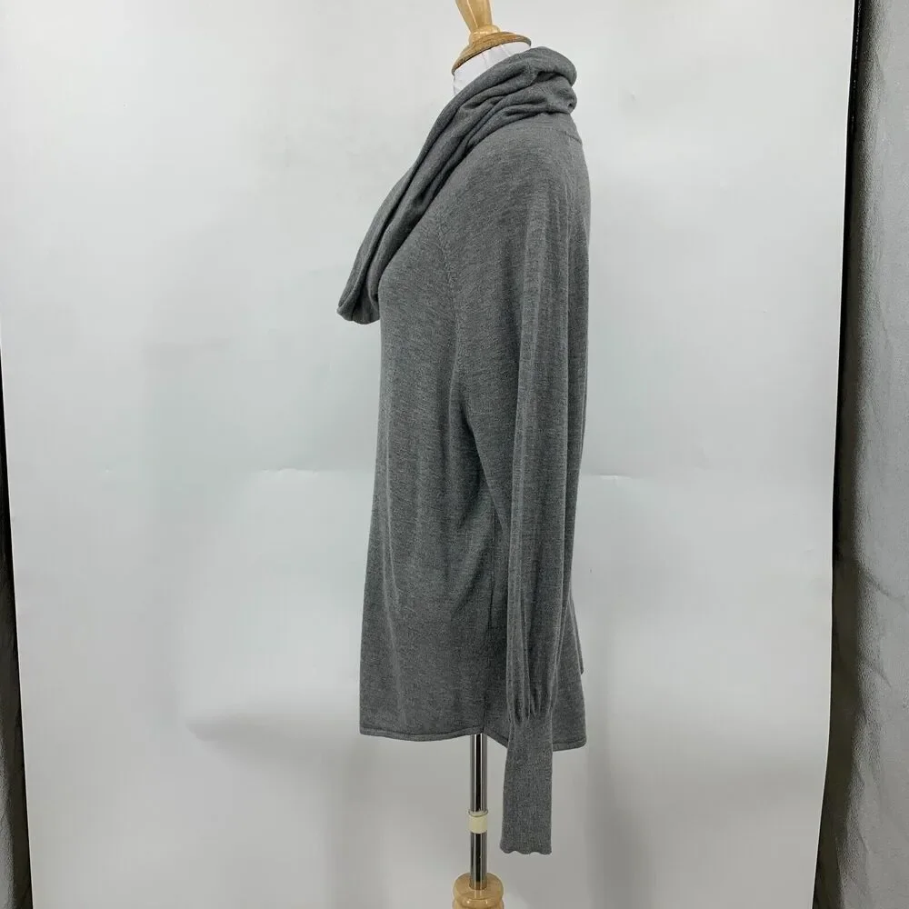 Joie Wesley Cowl Neck Sweater Women S Small Graphite Wool Cashmere Blend Slouchy
